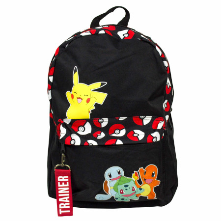 Pokemon Pikachu and Gen 1 Starters 16" Backpack